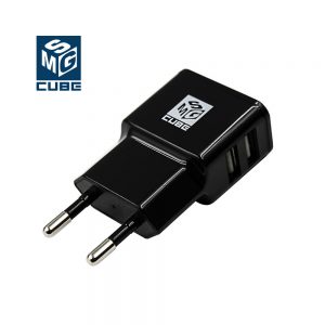 MSG CUBE 220V адаптор 2USB черен